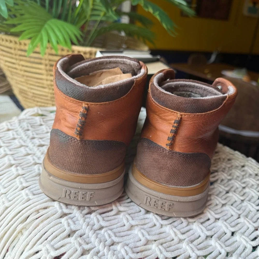 Reef Rover Mid WT Mens Leather Boots Brown Sneaker RF0A3623 Size 8.5